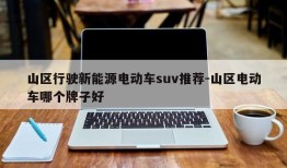 山区行驶新能源电动车suv推荐-山区电动车哪个牌子好