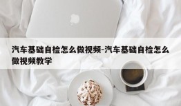 汽车基础自检怎么做视频-汽车基础自检怎么做视频教学