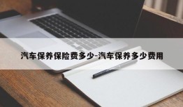 汽车保养保险费多少-汽车保养多少费用