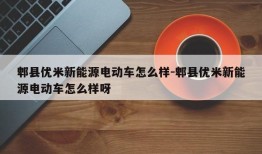 郫县优米新能源电动车怎么样-郫县优米新能源电动车怎么样呀