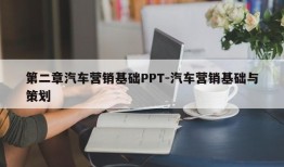 第二章汽车营销基础PPT-汽车营销基础与策划