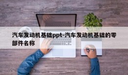 汽车发动机基础ppt-汽车发动机基础的零部件名称