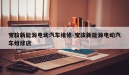 宝骏新能源电动汽车维修-宝骏新能源电动汽车维修店