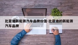 比亚迪新能源汽车品牌价值-比亚迪的新能源汽车品牌