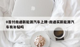 0首付南通新能源汽车上牌-南通买新能源汽车有补贴吗