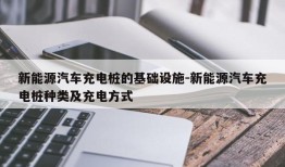 新能源汽车充电桩的基础设施-新能源汽车充电桩种类及充电方式